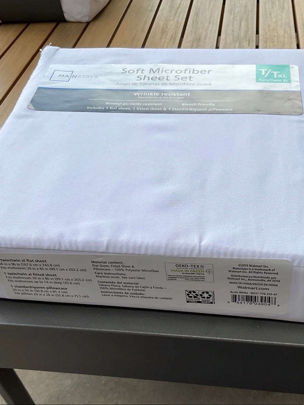Mainstays White Soft Microfiber Sheet Set - Twin/Twin XL NWT